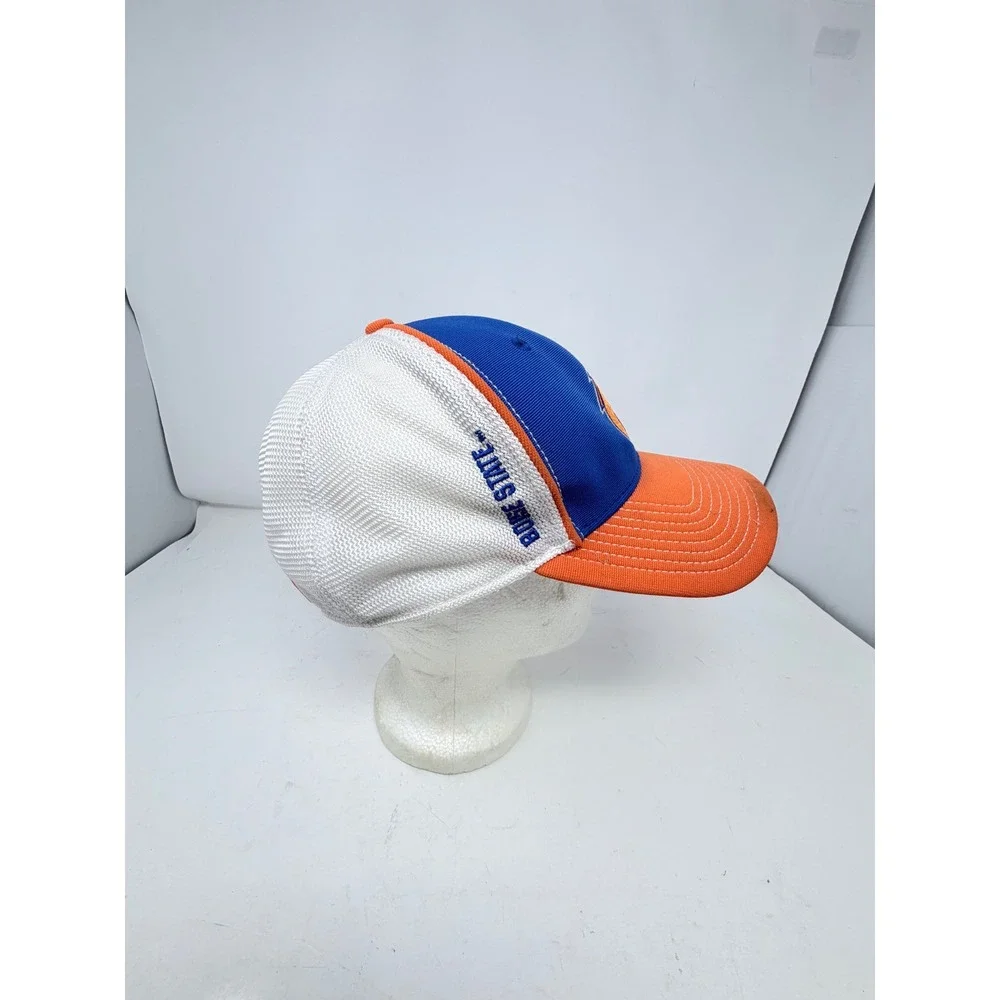 NCAA Boise State Broncos Hat Mens OSFM Orange Blue Trucker Mesh Cap Logo
